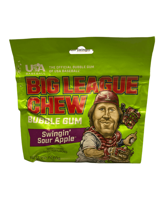 Big League Chew Bubble Gum Swingin' Sour Apple 2.12OZ