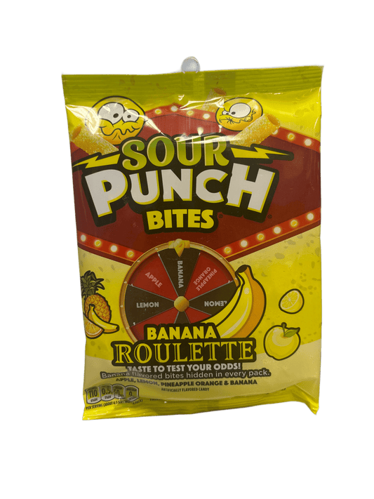 Sour Punch Bites Banana Roulette Candy Bag 5OZ - U.S Edition