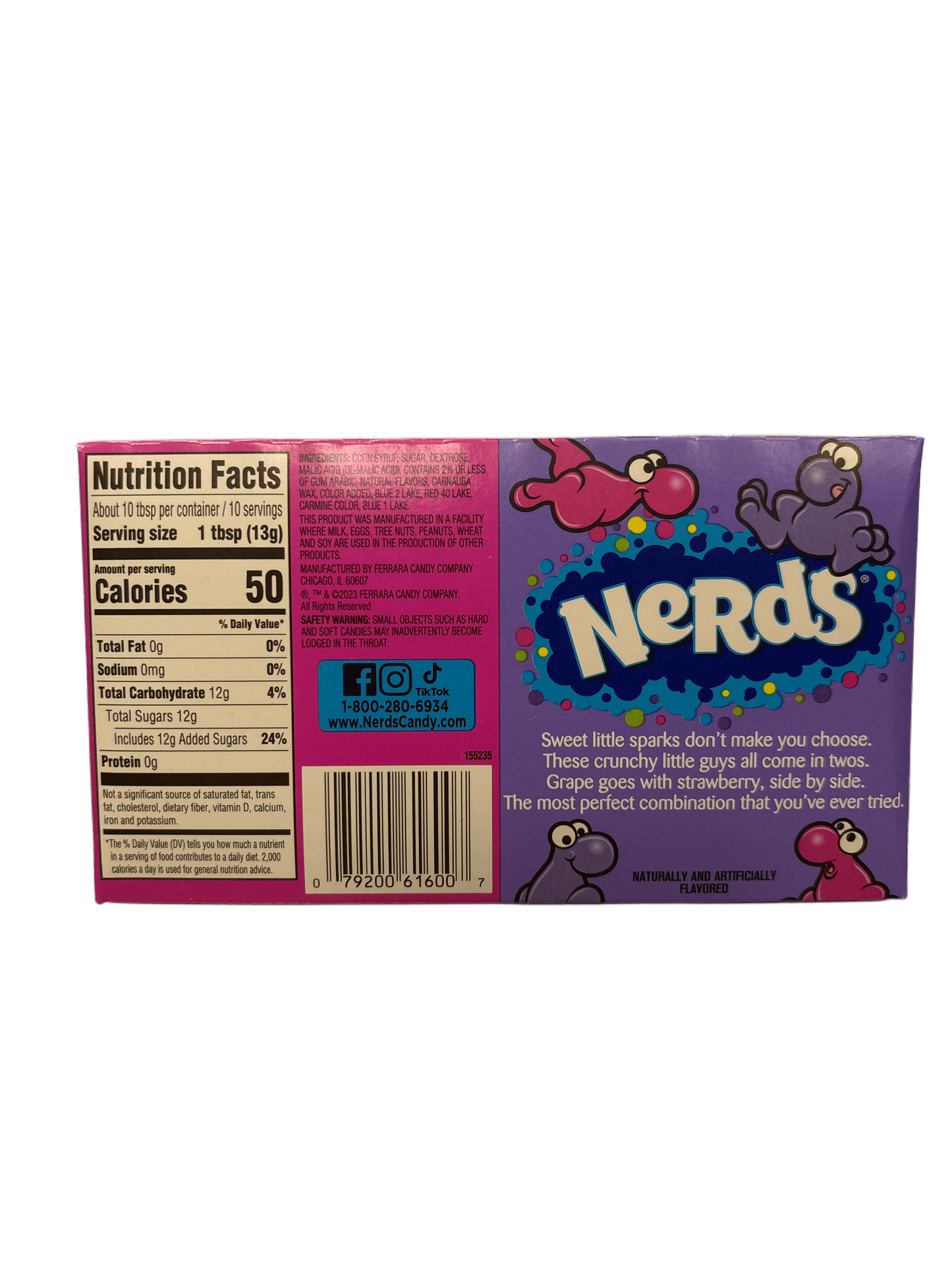 Nerds Candy Grape & Strawberry Theatre Box 5OZ - U.S Edition