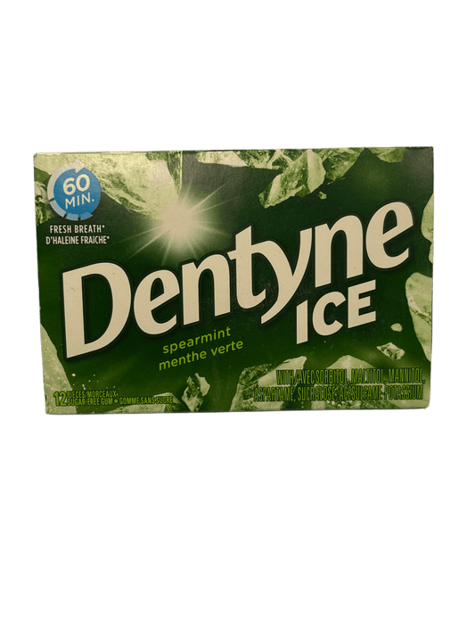 Dentyne Ice Spearmint Gum 12 Pieces - Canadian Edition