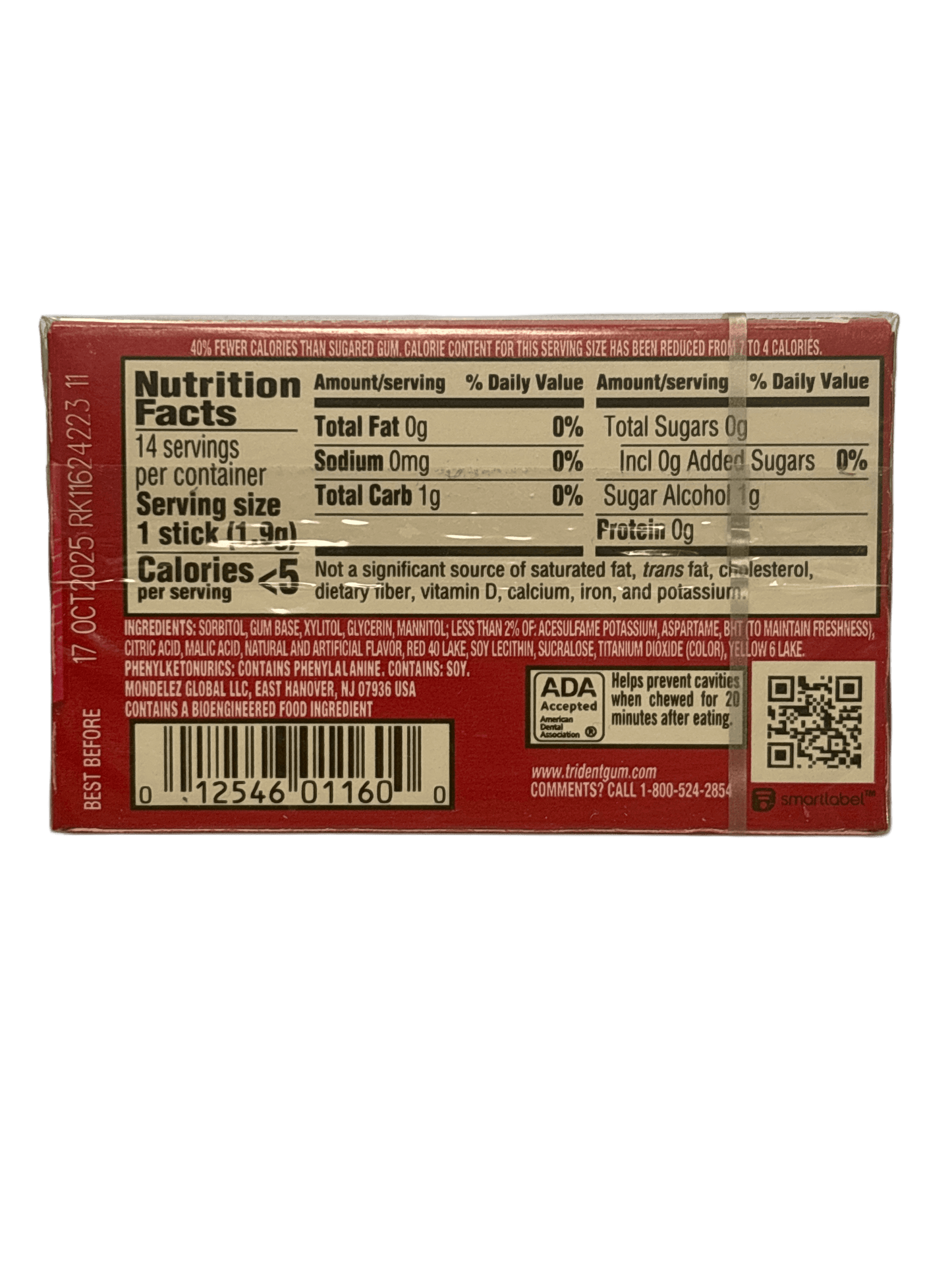 Trident Island Berry Lime 14 Sticks - Canadian Edition