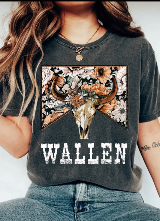 Wallen Floral Bull - Comfort Tee-0
