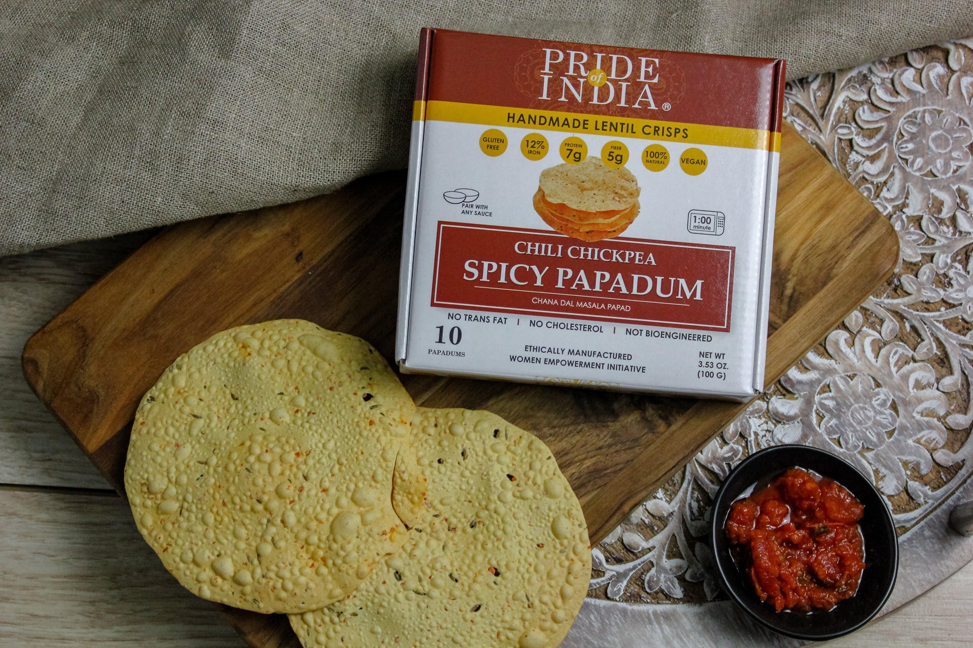 Spicy Chickpea Masala Papadum Lentil Crisp-2