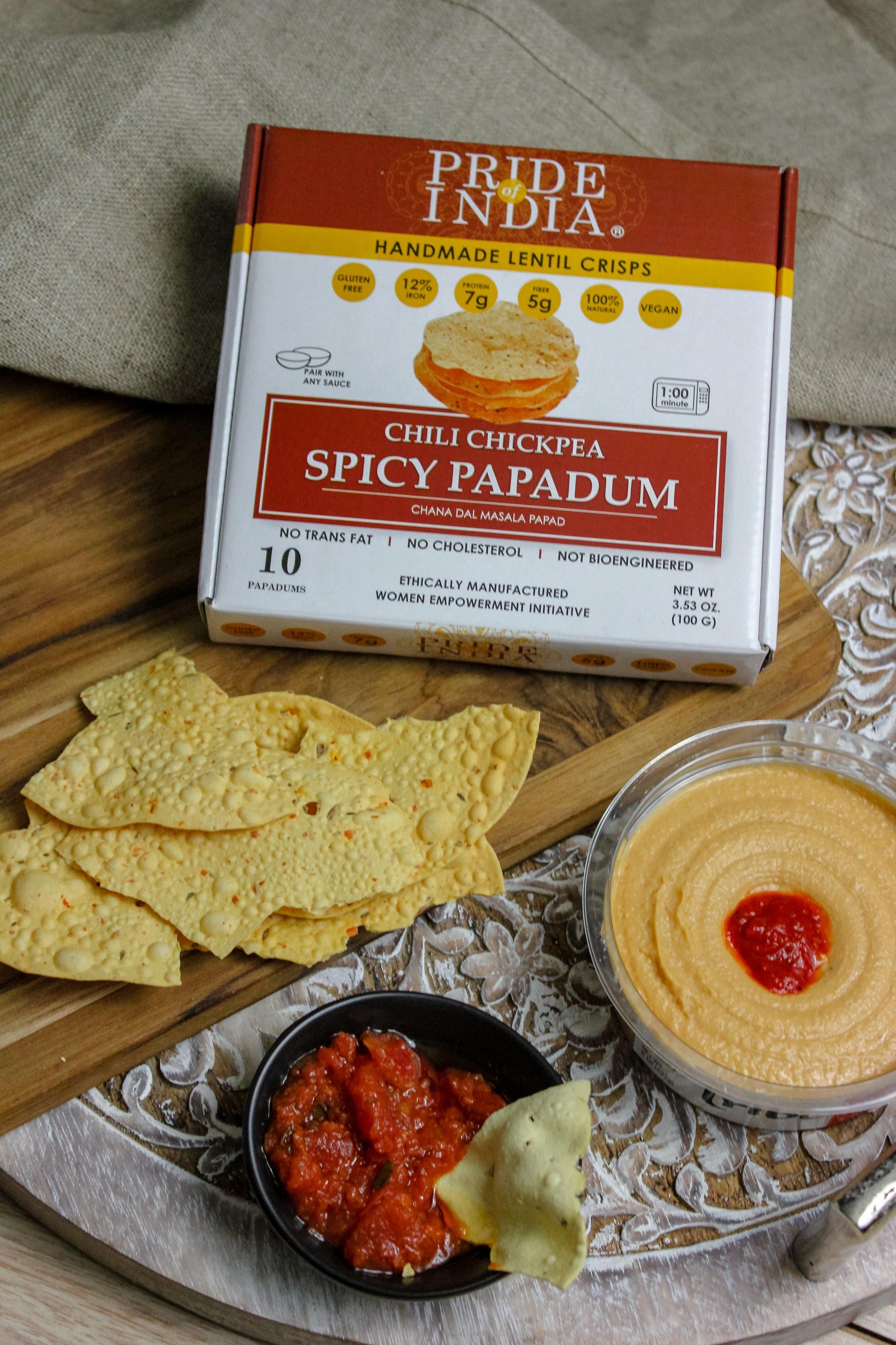 Spicy Chickpea Masala Papadum Lentil Crisp-3