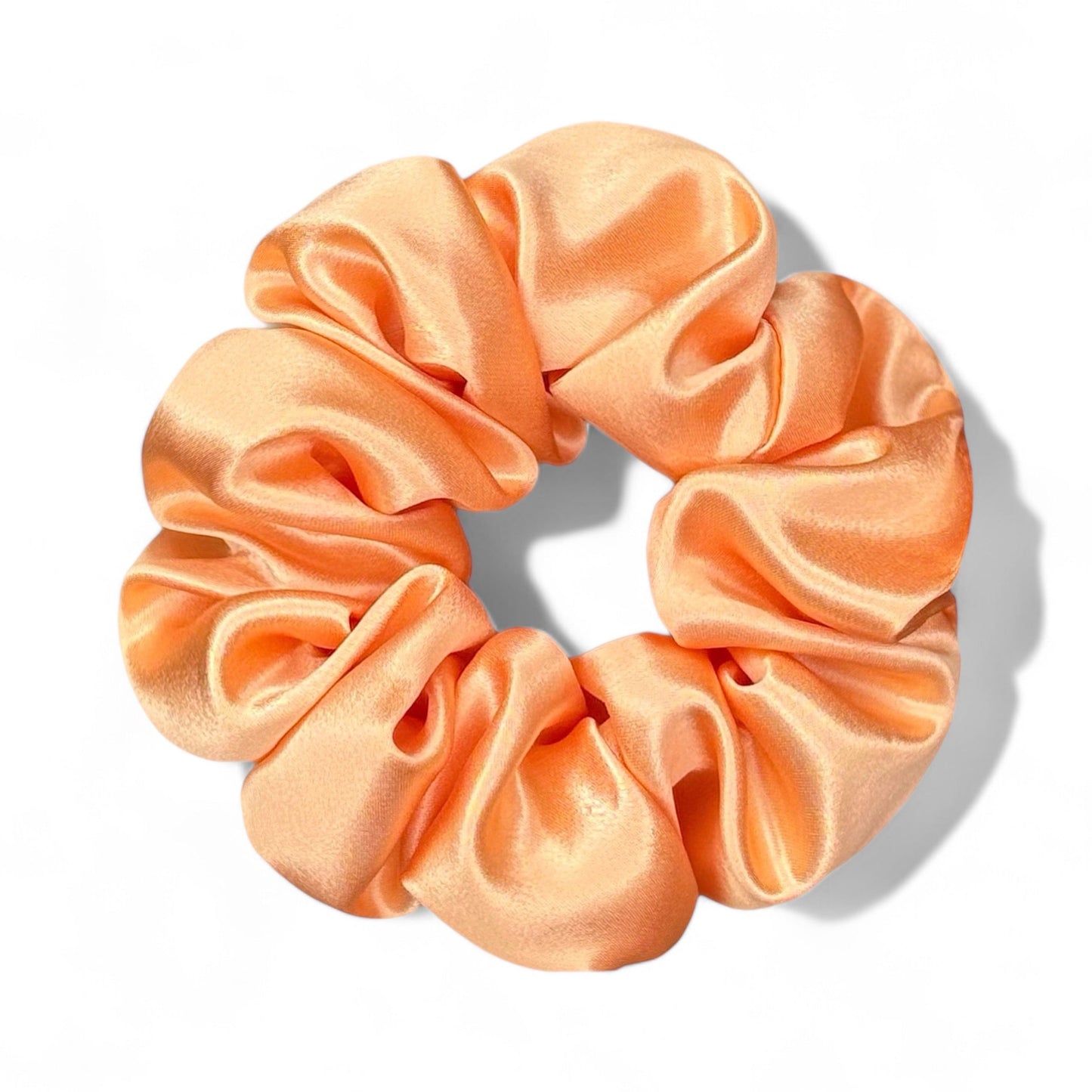 Organic Premium Silk Scrunchie - Peach-0