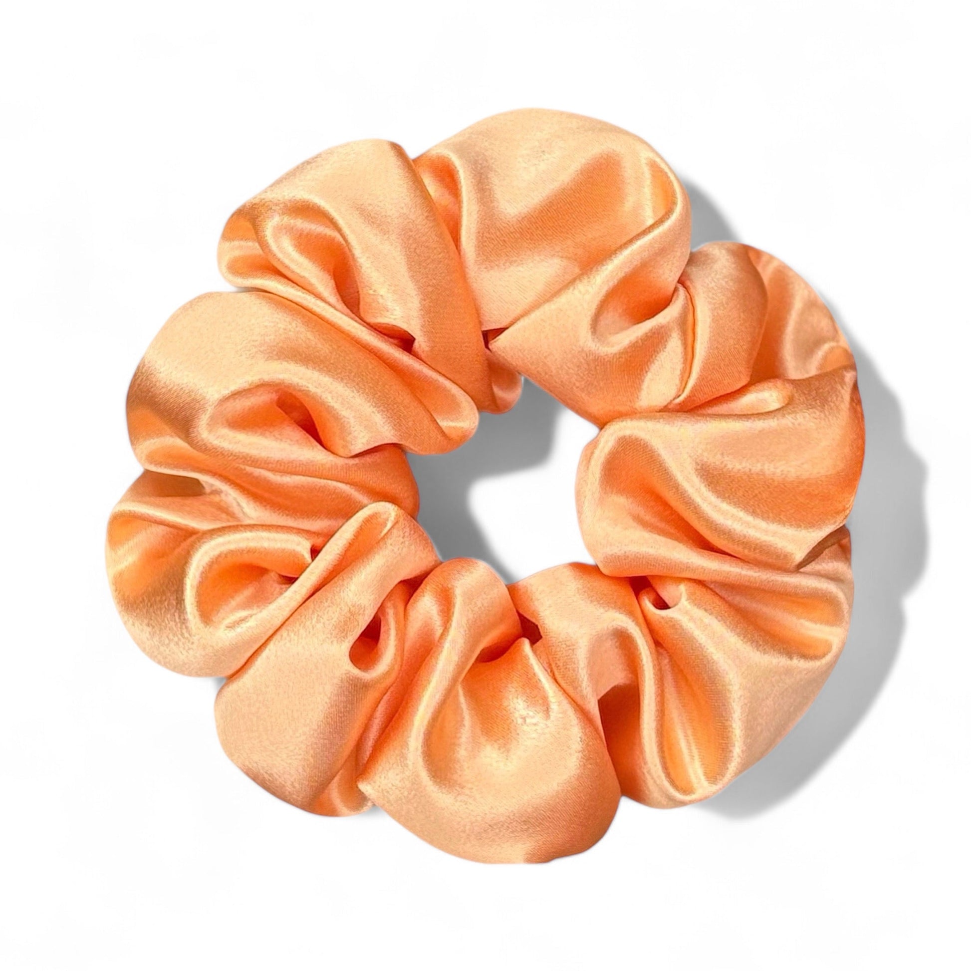 Organic Premium Silk Scrunchie - Peach-0