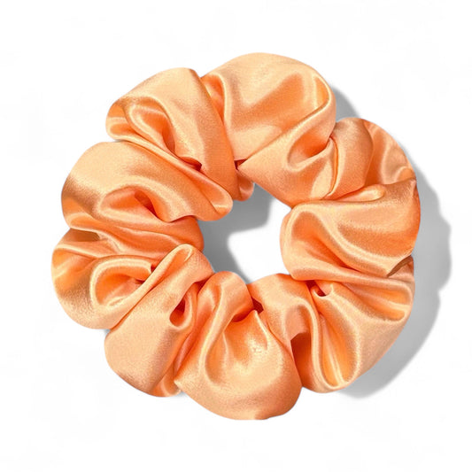 Organic Premium Silk Scrunchie - Peach-0