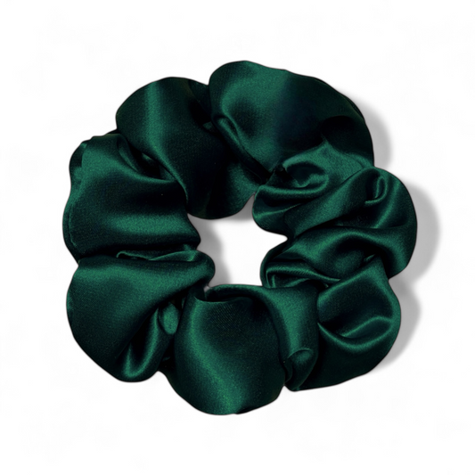 Organic Premium Silk Scrunchie - Pine-0