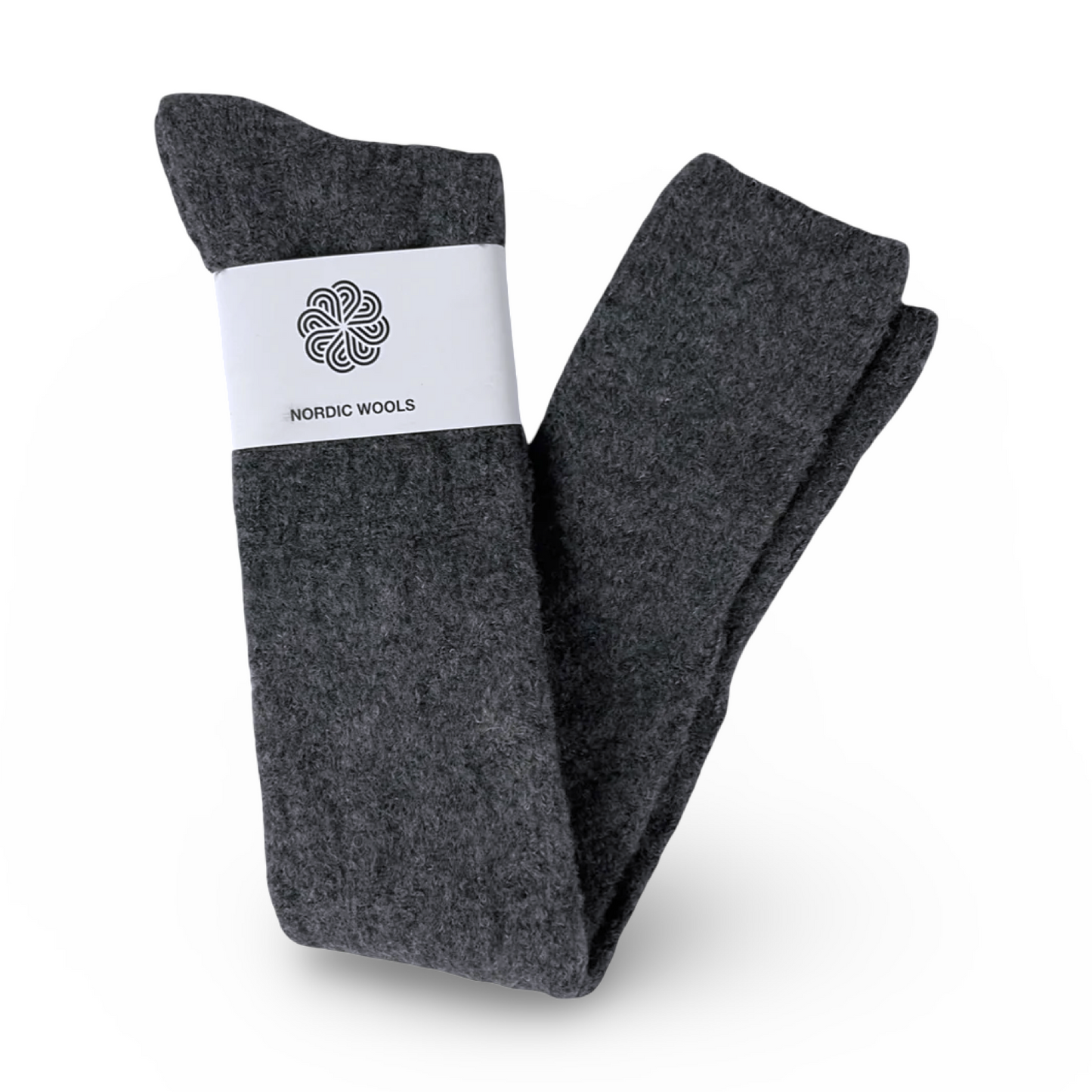 Nordic Socks Faux Angora Over The Knee - Grey - Womens-0