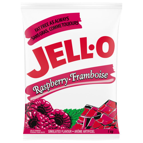 Raspberry - JELL-O Gelatin - Jelly Powder - Dessert Mix - 2 x 1kg/Case-0