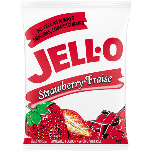 Strawberry - JELL-O Gelatin - Jelly Powder - Dessert Mix - 2 x 1kg/Case-0