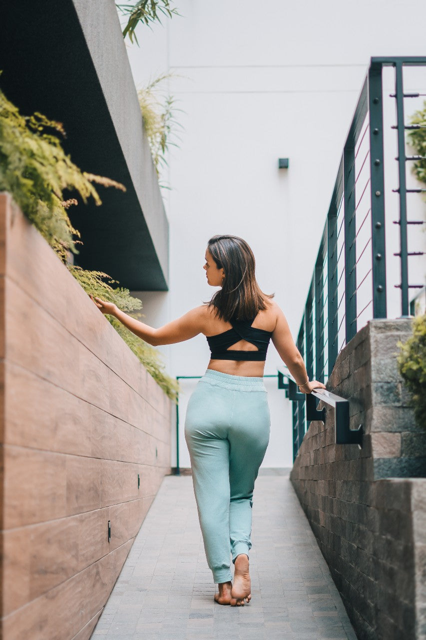 Cotton Clouds Joggers - Light Aquamarine-3