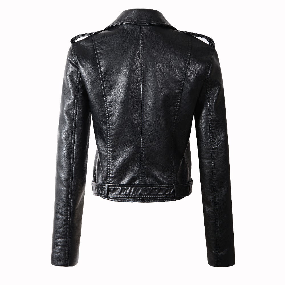 Katherine Women's Motorcycle Genuine Leather Jacket-4