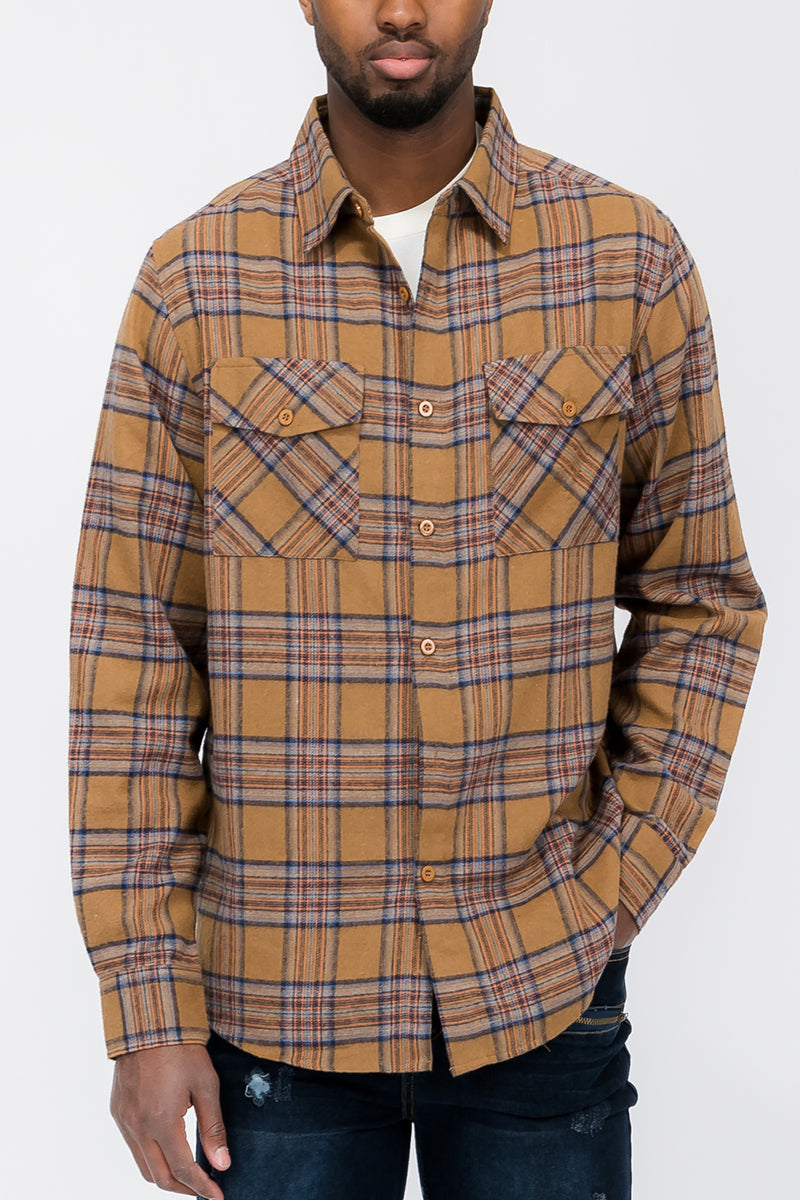 Brushed Flannel Shirt-0