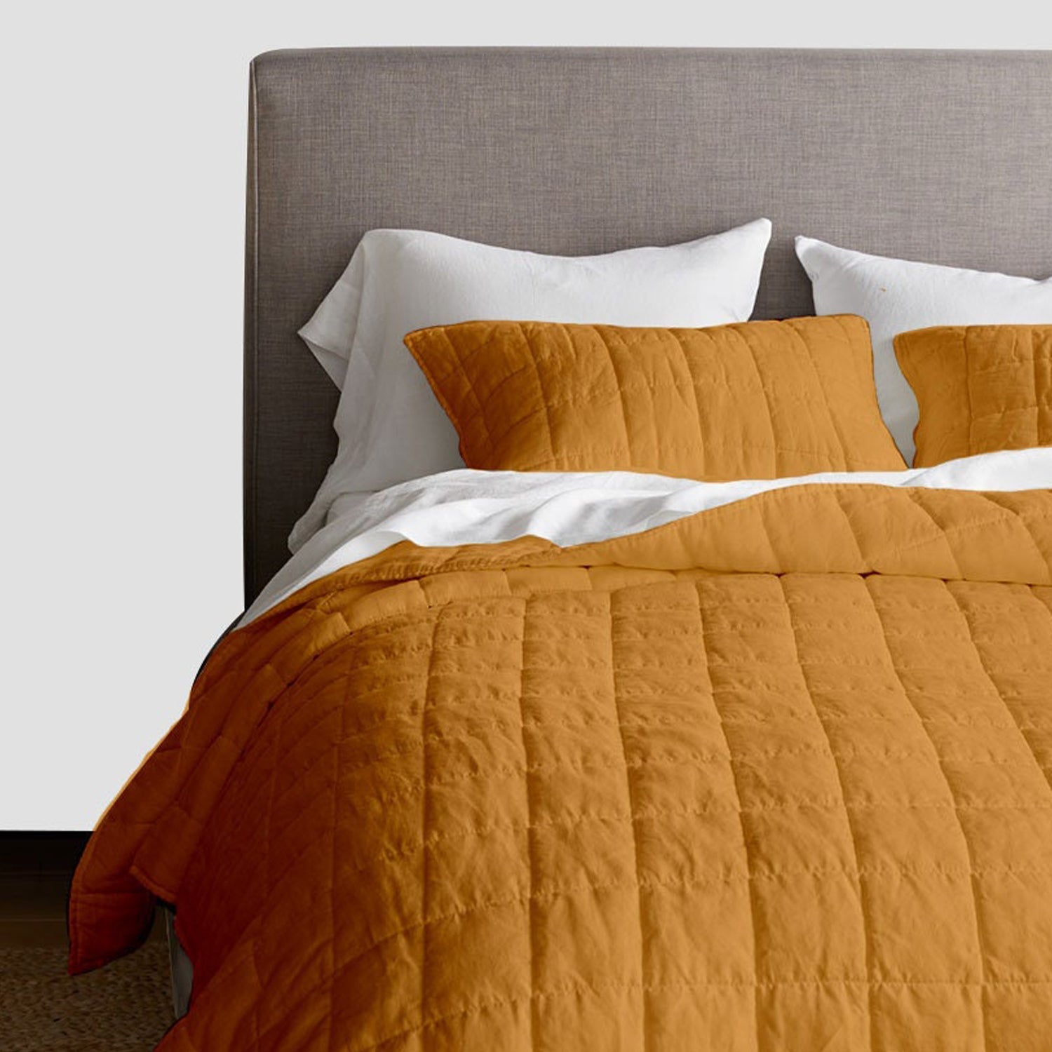 Box stitch - Linen Cotton Quilt Sets-1