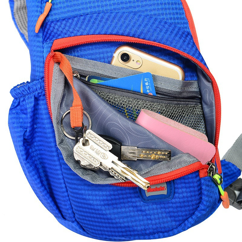 Waterproof Nylon Outdoor Sports Anti Theft Bag Climbing Hiking Cycling Bottle Holder Shoulder Cross Body Chest Bag-2