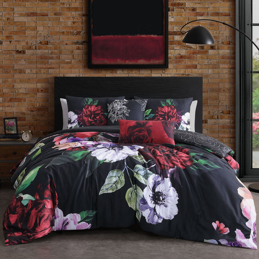 Bebejan Moody Painting 5 Piece Reversible Comforter Set-0