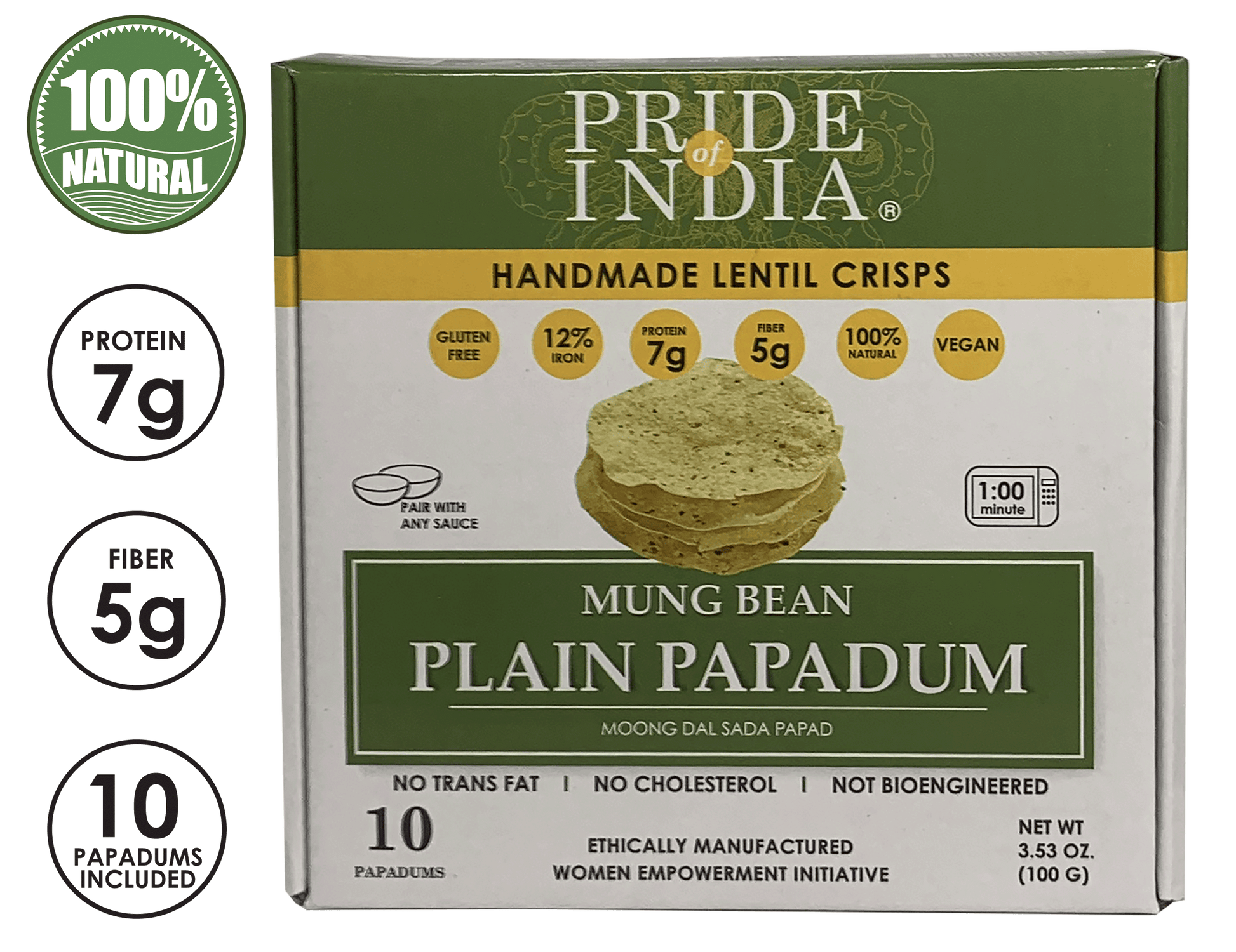 Plain Mung Bean Sada Papadum Lentil Crisp-0