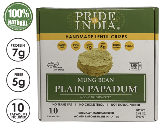Plain Mung Bean Sada Papadum Lentil Crisp-0