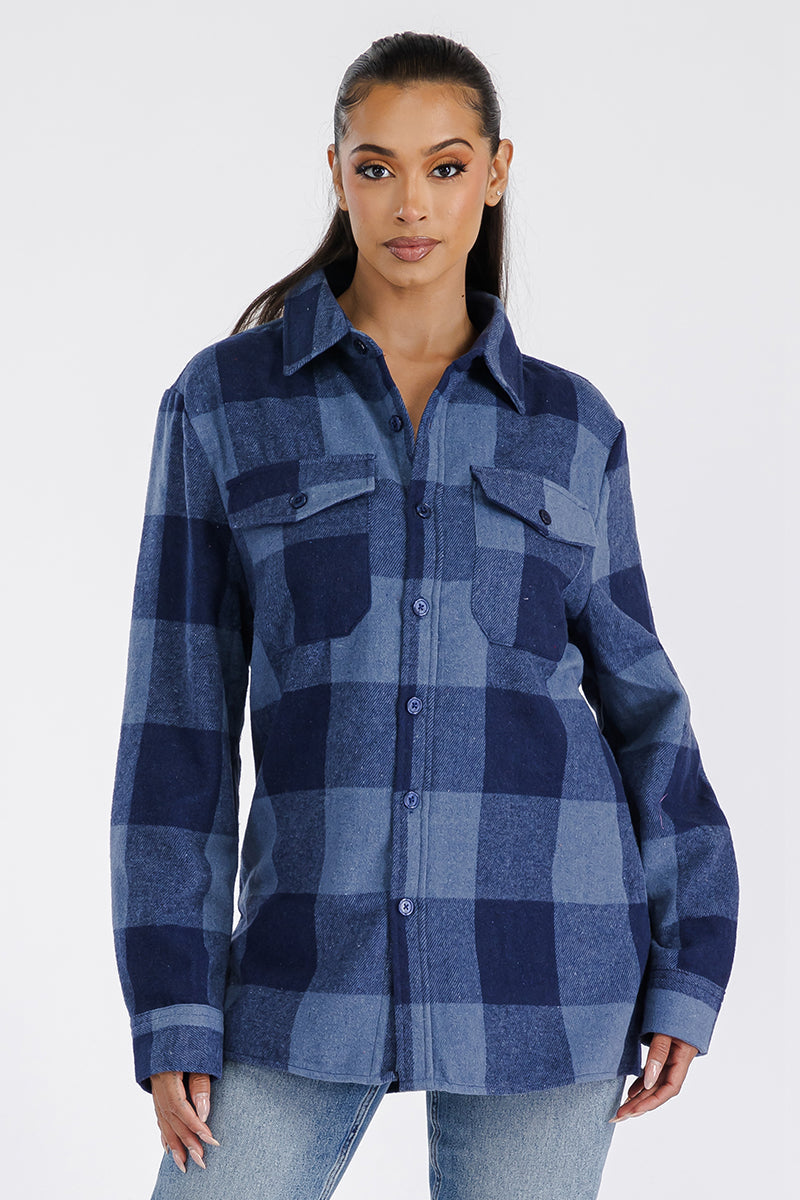 Boyfriend Oversized Soft Flannel Shacket-1