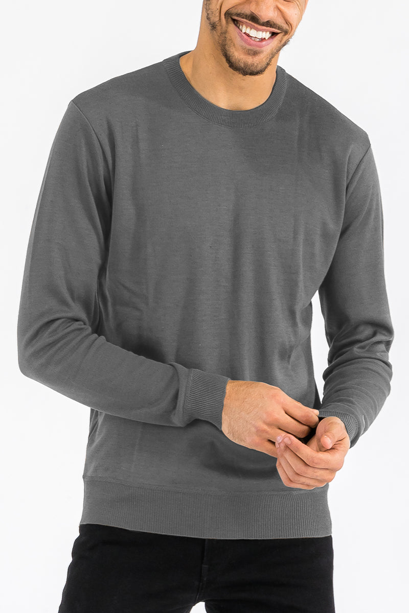 Solid Round Neck Sweater-6