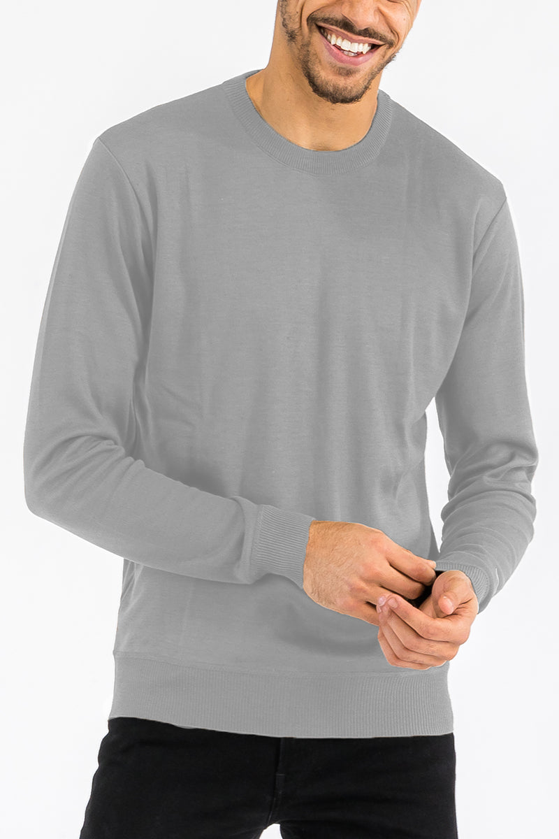 Solid Round Neck Sweater-8
