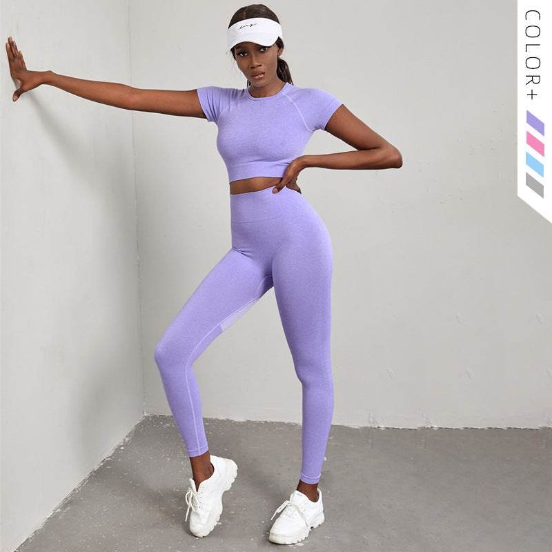 2pcs Quick-drying Workout Clothes High Waist Hip Lift Yoga Gym clothes for women