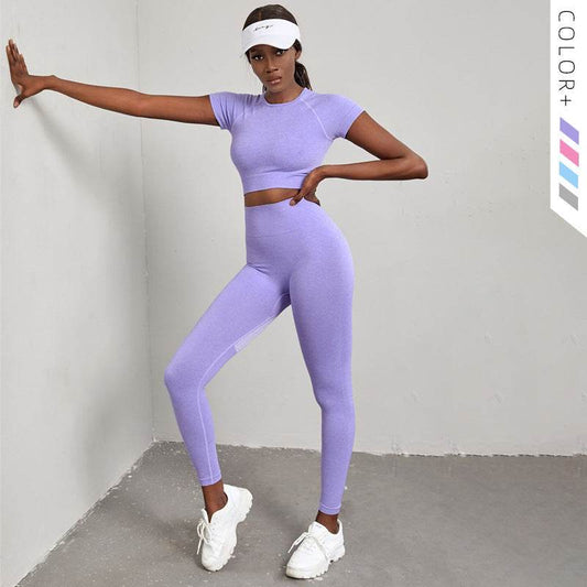 2pcs Quick-drying Workout Clothes High Waist Hip Lift Yoga Gym clothes for women
