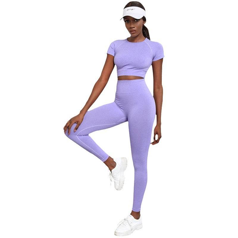 2pcs Quick-drying Workout Clothes High Waist Hip Lift Yoga Gym clothes for women