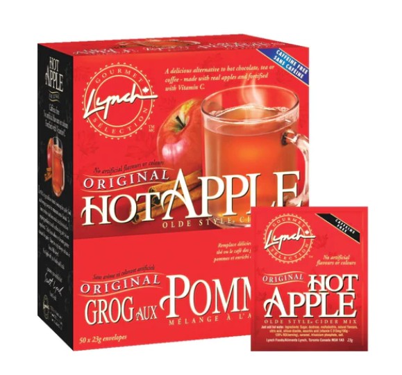 Original Hot Apple Cider - Drink Mix - Lynch - Case (2 X 50 x 23g ) = 100 Packs-1