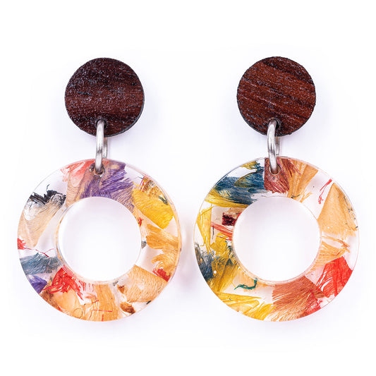 Donatello Urban Statement Resin Earrings-0