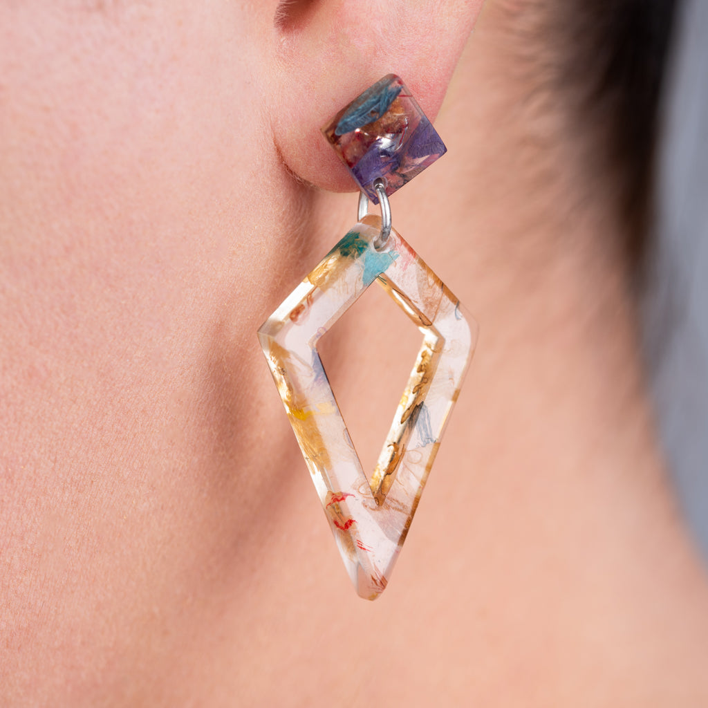 Trixie Elegant Statement Resin Earrings-2