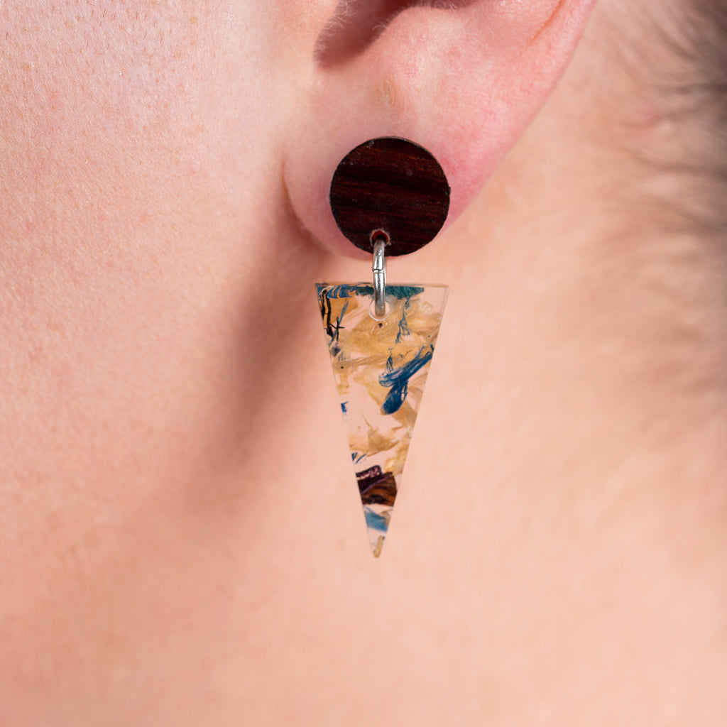 Shari Geometric Statement Resin Earrings-4