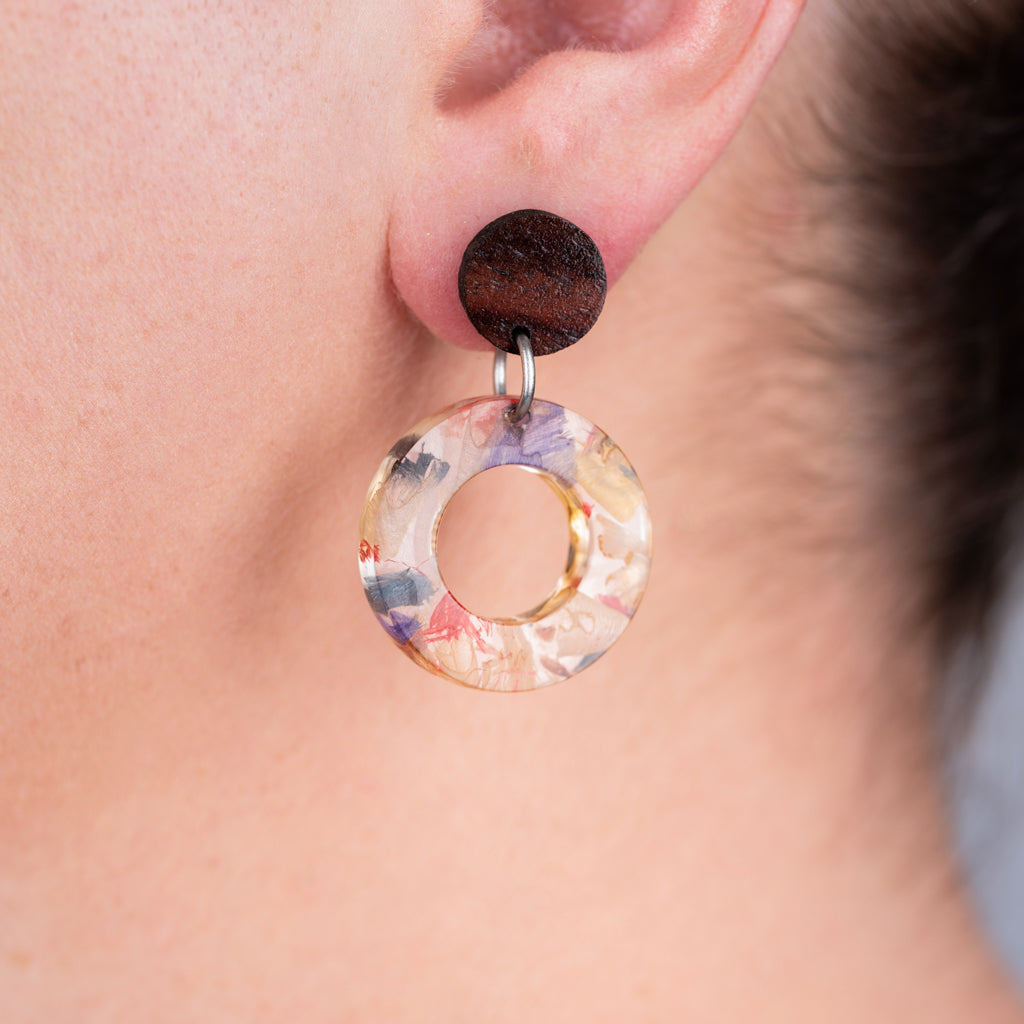 Donatello Urban Statement Resin Earrings-4