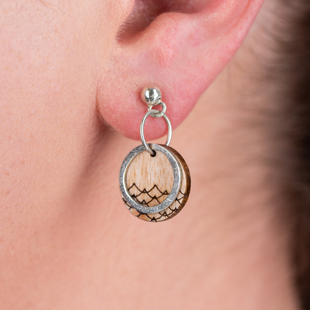 Beach Eco-friendly Recycled Wood Earrings-2