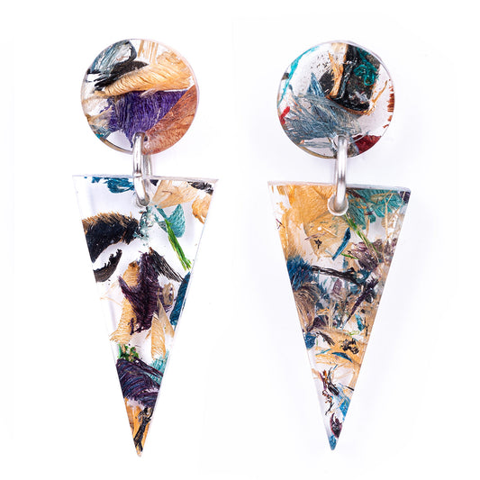 Shari Geometric Statement Resin Earrings-0