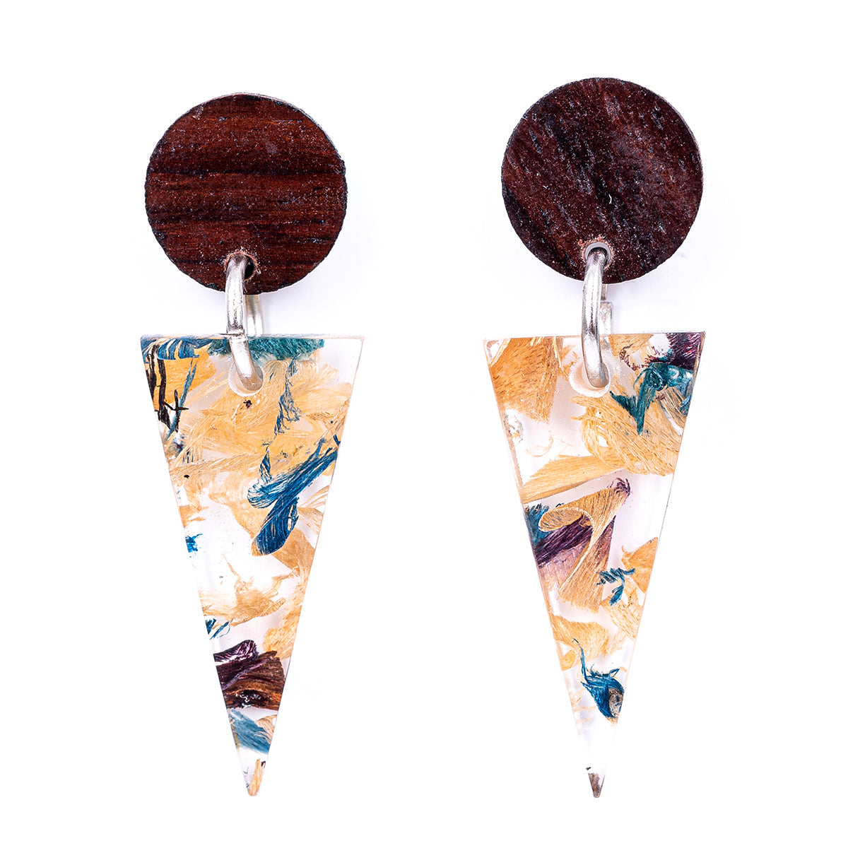 Shari Geometric Statement Resin Earrings-3