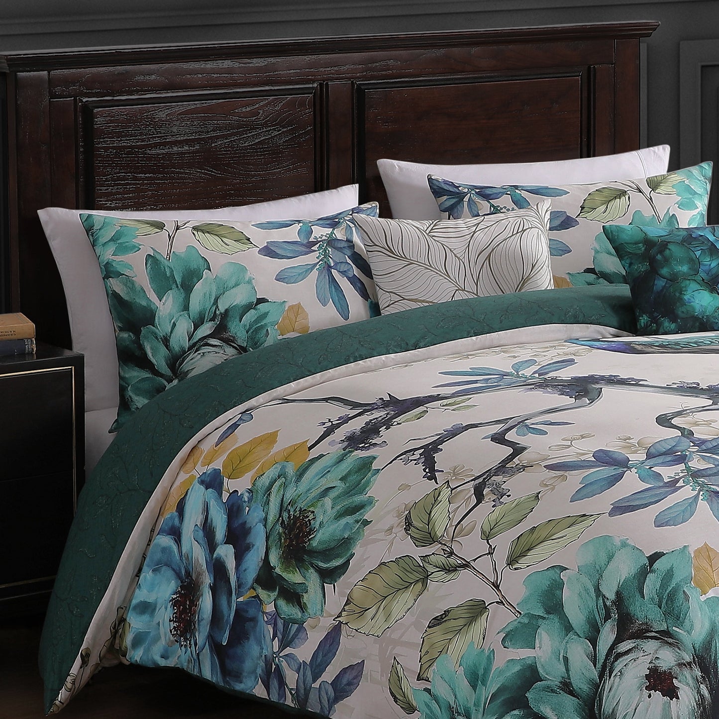 Bebejan Peacock Jardin 5 Piece Reversible Comforter Set-2