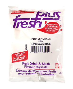 Fresh Plus Pink Lemonade Drink Crystals - Drink and Slush Mix - Lynch - Case ( 12 x 450 grams)-0