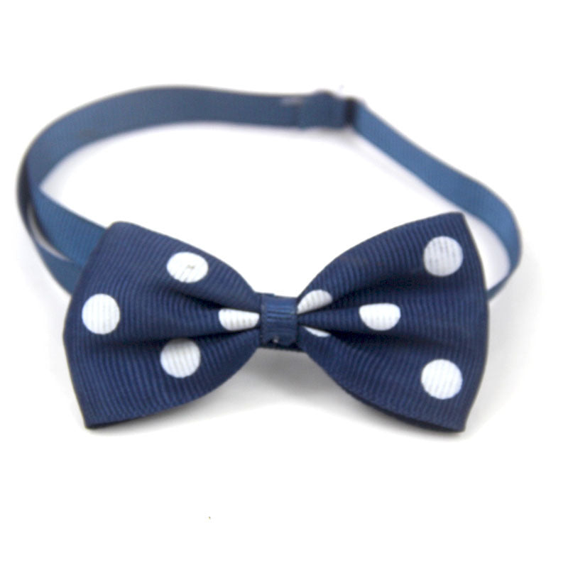 Polka Dot Bow Webbing Pet Accessories-4