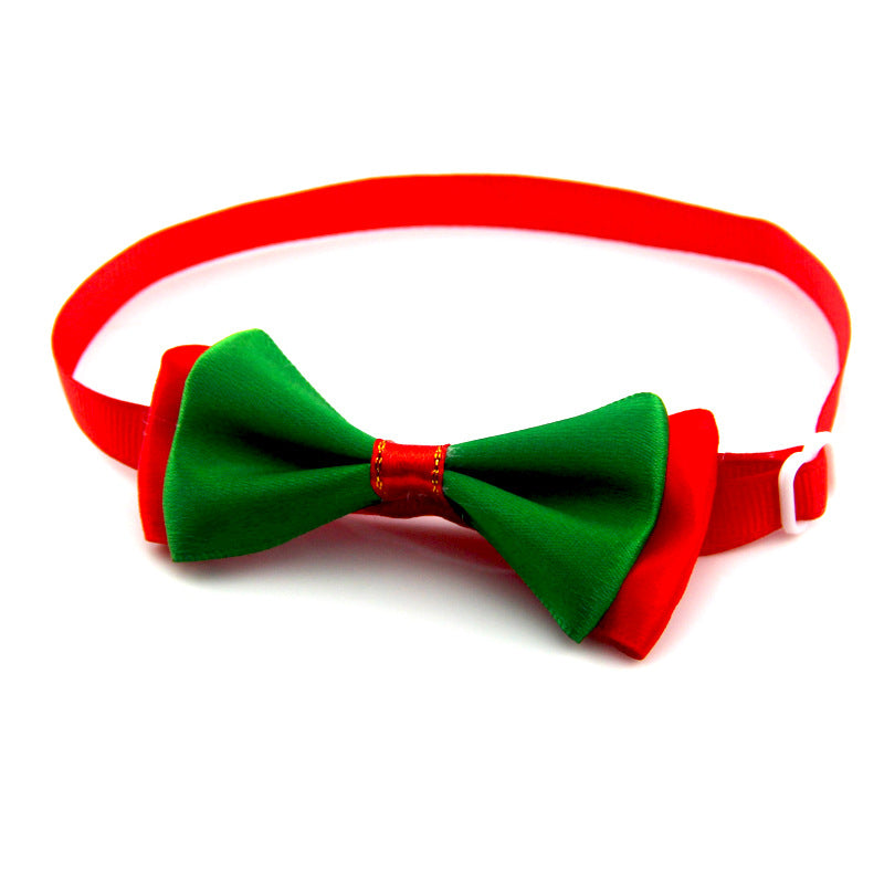 Polka Dot Bow Webbing Pet Accessories-8