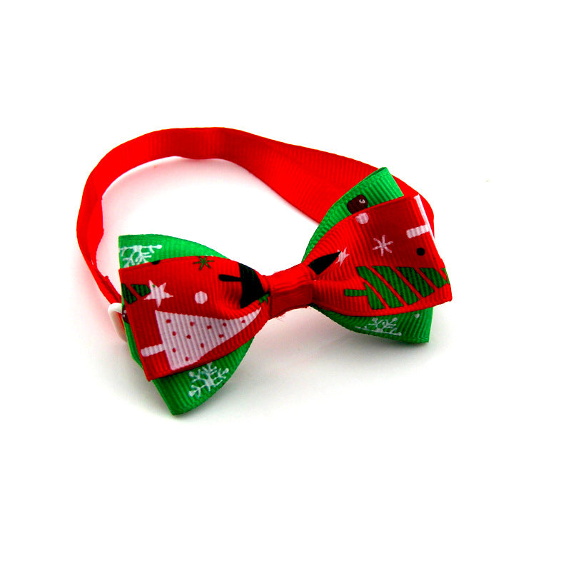 Polka Dot Bow Webbing Pet Accessories-11