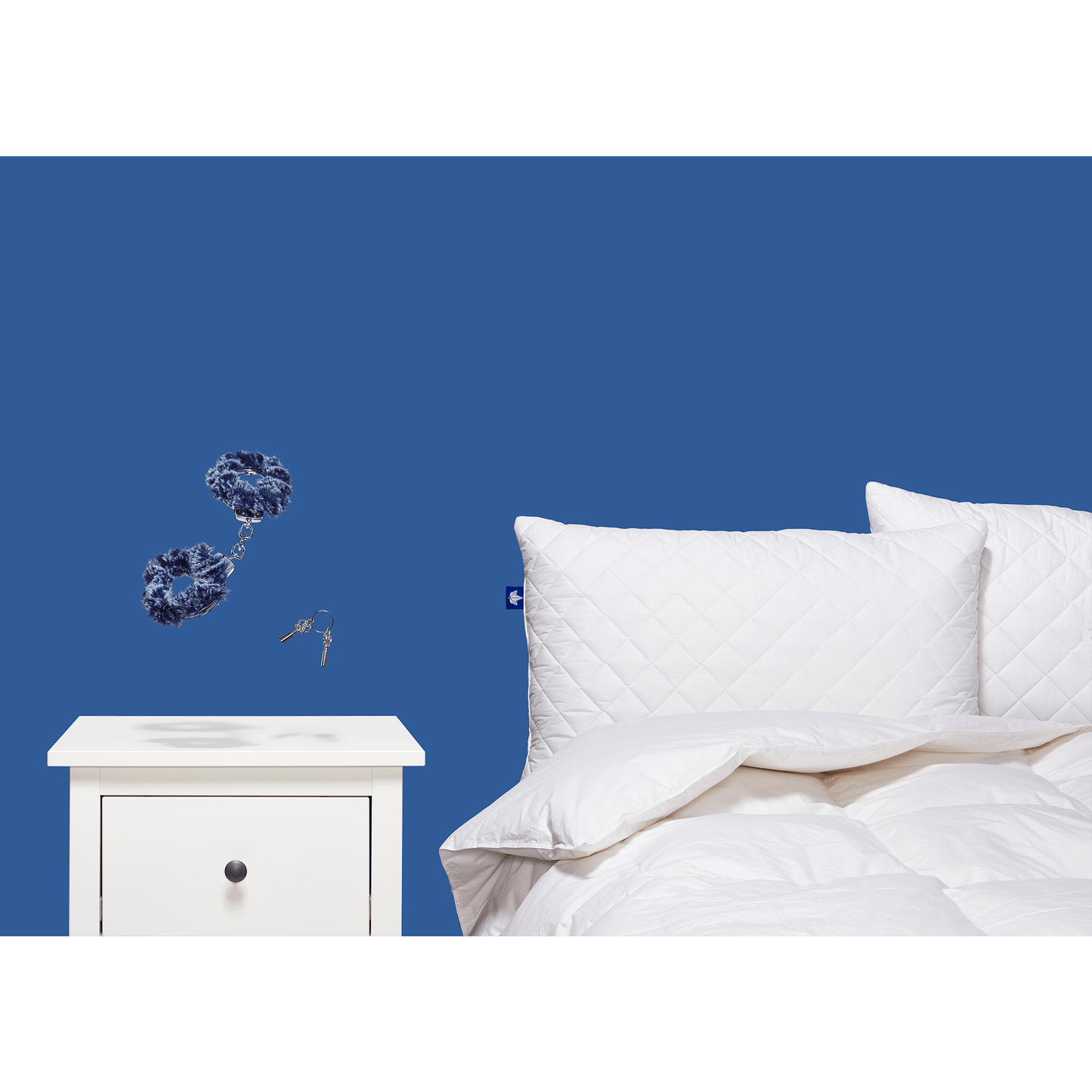 Quilted White Goose Feather Body Pillow