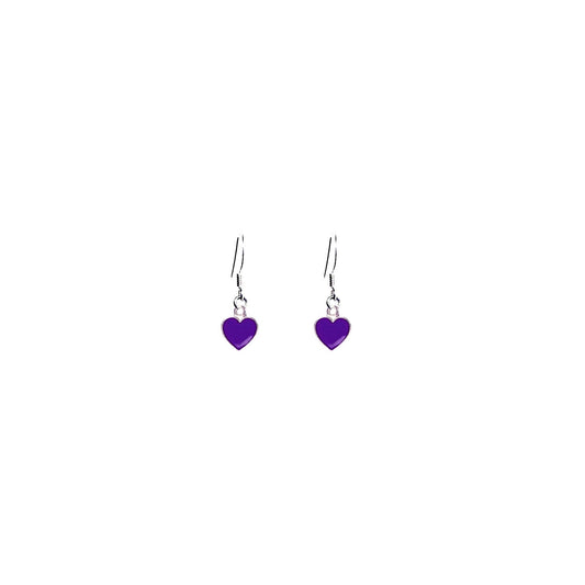 Purple Wisdom Hearts Earrings, Playing Cards inspired Queen of Hearts | by lovedbynlanla-0