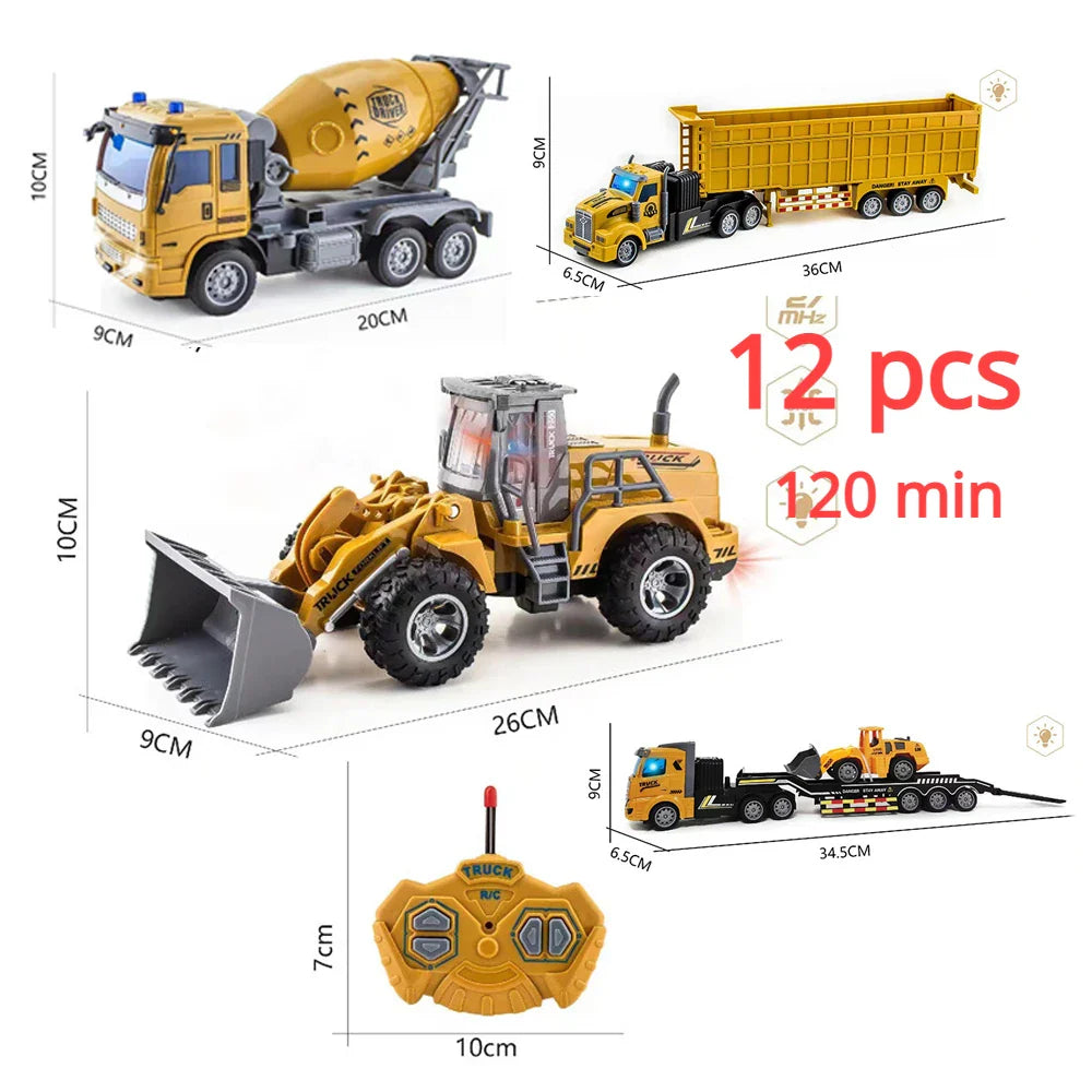 Remote Control Metal Bulldozer Truck - Perfect Gift for Boys-0