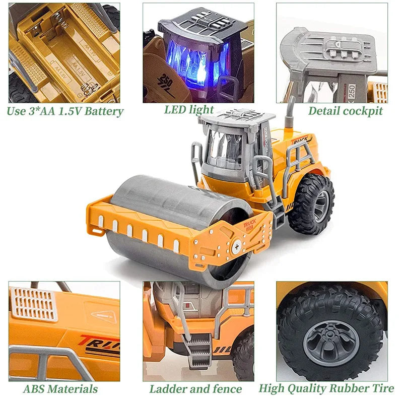 Remote Control Metal Bulldozer Truck - Perfect Gift for Boys-3
