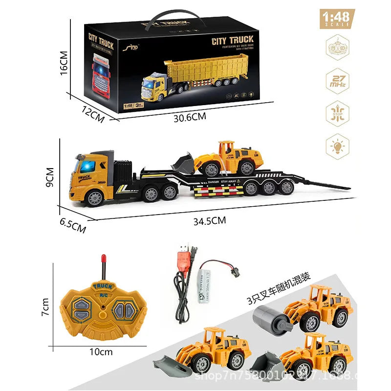 Remote Control Metal Bulldozer Truck - Perfect Gift for Boys-14