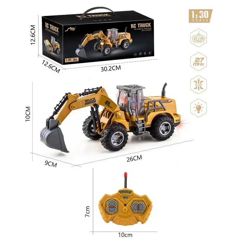 Remote Control Metal Bulldozer Truck - Perfect Gift for Boys-5