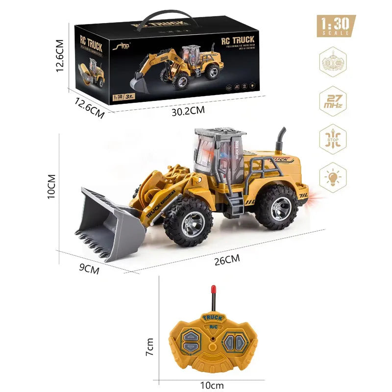 Remote Control Metal Bulldozer Truck - Perfect Gift for Boys-6