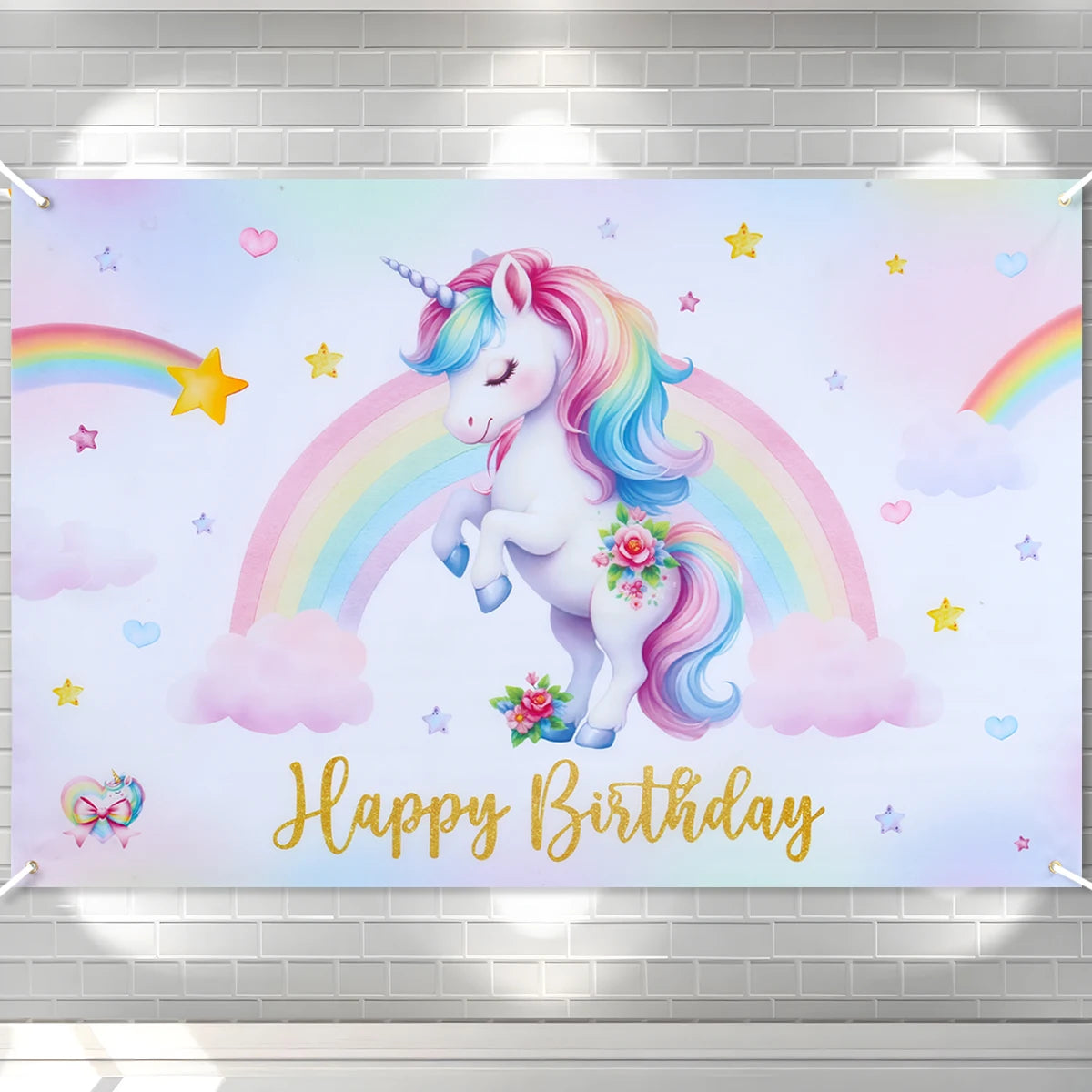 Unicorn Decor Backdrop Baby Shower Photography Background Birthday Party Decor Kids Girl Wedding Birthday Party Photo Booth Prop